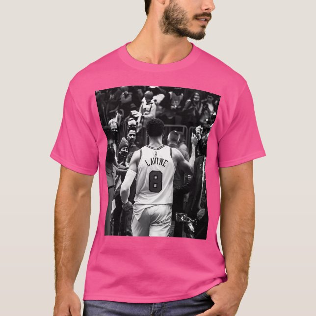 Zach Lavine - Black White T Shirt (Framsida)