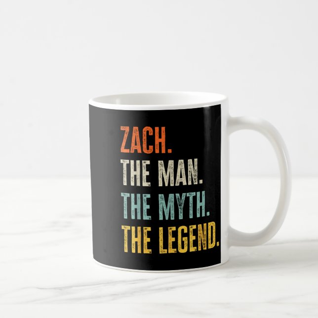 Zach The , Man Myth Legend, Funny Name Zach  Kaffemugg (Höger)