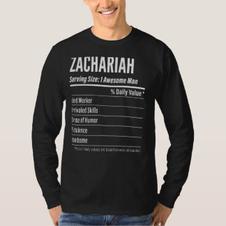 Zachariah betjänar Storleka kalorier för näringset T Shirt