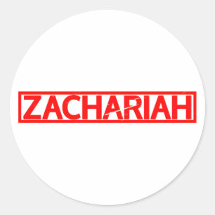 Zachariah Frimärke Runt Klistermärke