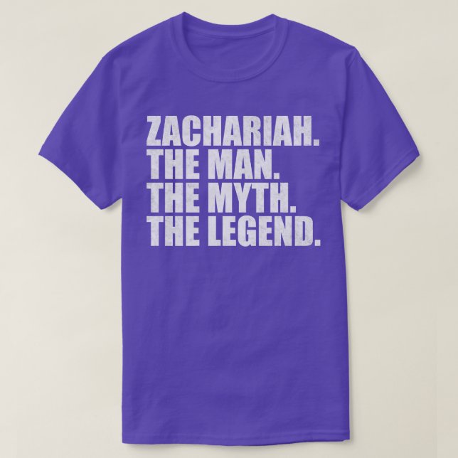 Zachariah Zachariah Namn Zachariah given namn T Shirt (Design framsida)