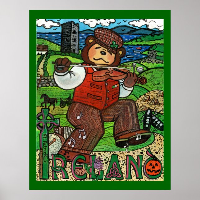 Zachary Bear's® Tribute to Ireland Poster (Framsidan)