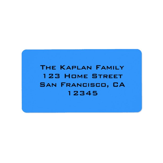 Zachary Blue Black Kuvert Seal Adressetikett (Framsidan)