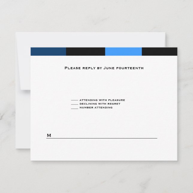 Zachary Royal Blue Navy Blue OSA kort (Framsida)