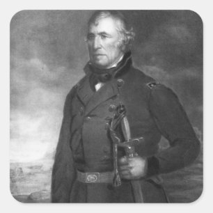 Zachary Taylor, 12:e president i Förenta staterna Fyrkantigt Klistermärke
