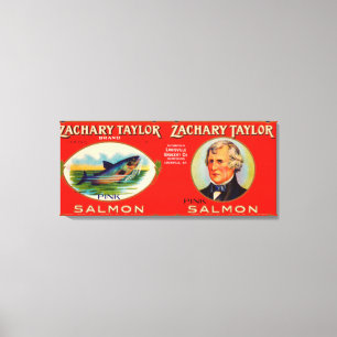 Zachary Taylor brännmärker laxetiketten Canvastryck