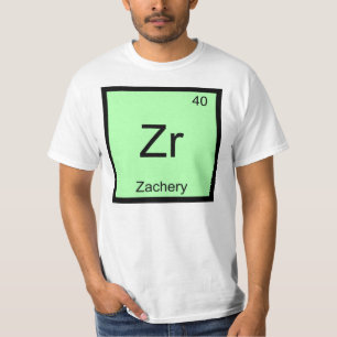 Zachery Namn Kemiskt Element Periodiska Systemet T-shirt