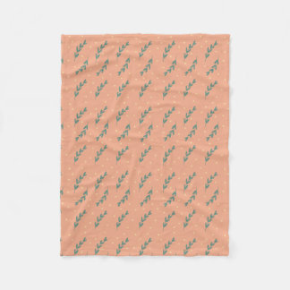 Zachte fleece met vrolijke botanische print