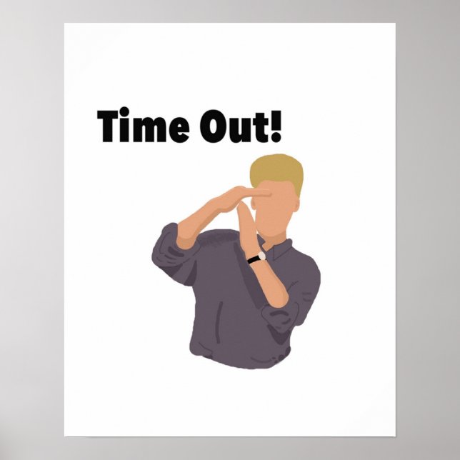 Zack Morris Timeout digital målning Poster (Framsidan)