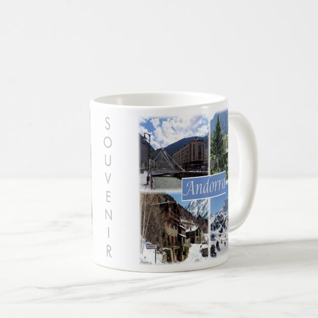 zAD003 ANDORRA, La Vella, mosaic Kaffemugg (Framsida höger)