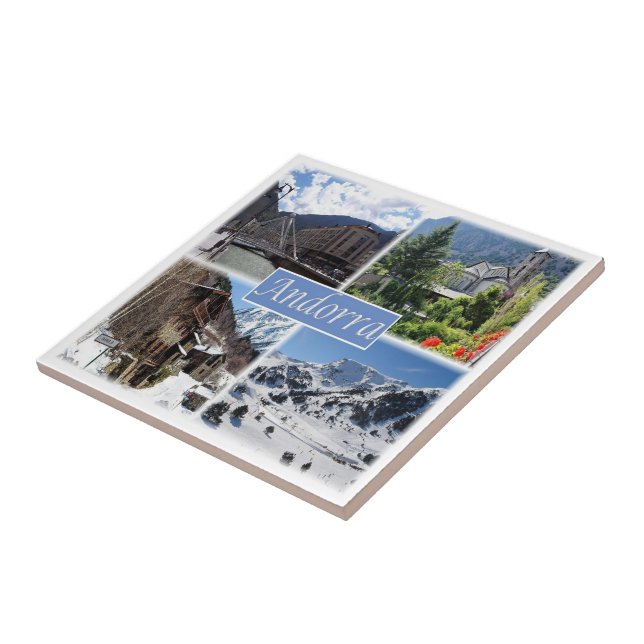 zAD003 ANDORRA, La Vella, mosaic Kakelplatta (Sidan)