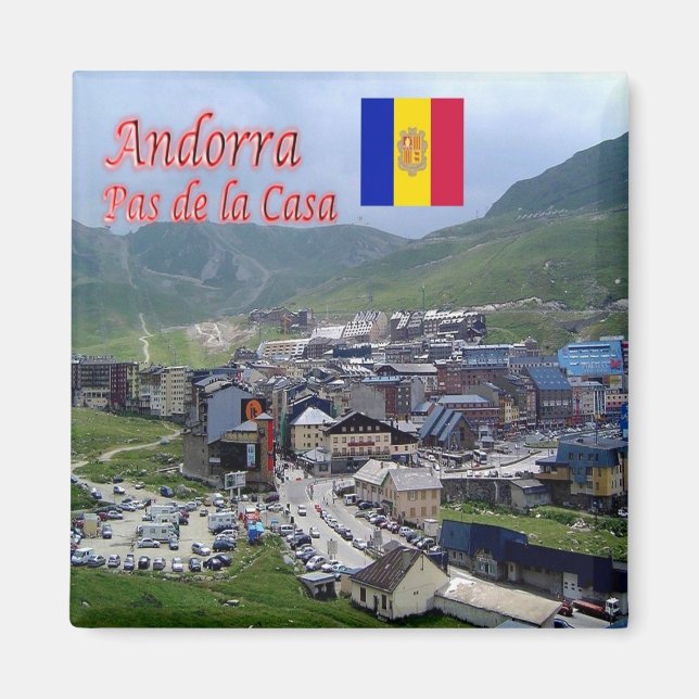 zAD005 - PAS DE LA CASA - Andorra - Fridge Magnet (Framsidan)