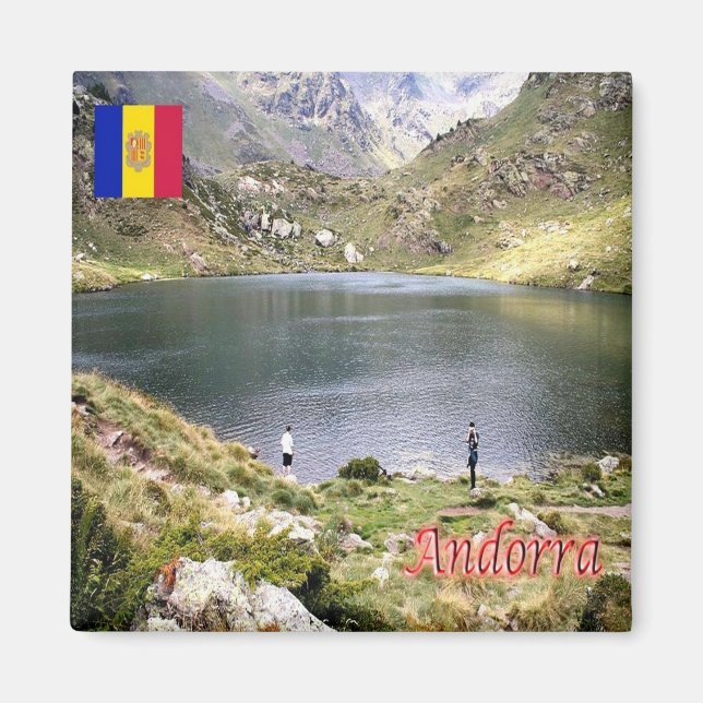 zAD015 ESTANY DE TRISTAINA DE BAIX Andorra Fridge Magnet (Framsidan)