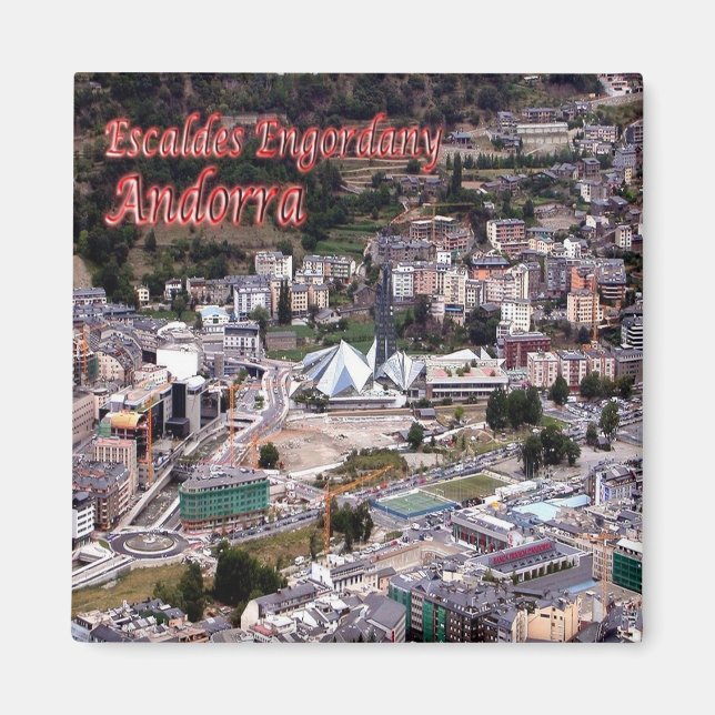 zAD016 ESCALDES ENGORDANY Andorra, Fridge Magnet (Framsidan)