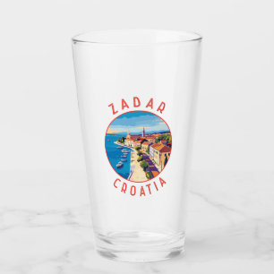 Zadar Kroatien Retro Distress Circle Glaskopp