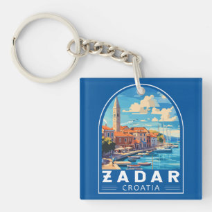 Zadar Kroatien Travel Art Emblem
