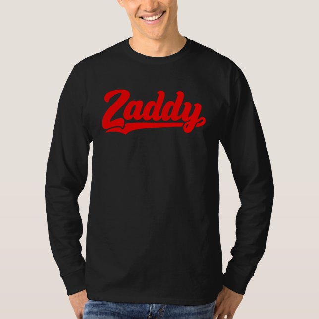 Zaddy retro player typography fashion pocket t shirt (Framsida)