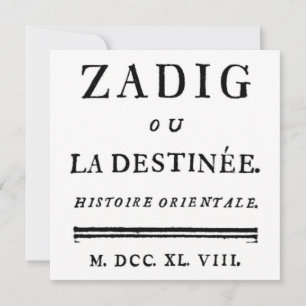 Zadig, eller Bok av ödet - Descartes