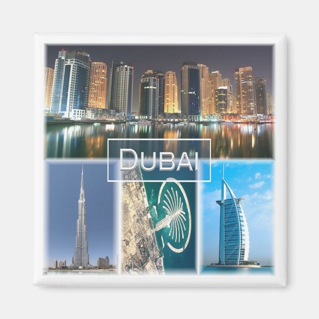 zAE004 DUBAI, Förenade Arabemiraten, Uae, Fridge Magnet (Framsidan)
