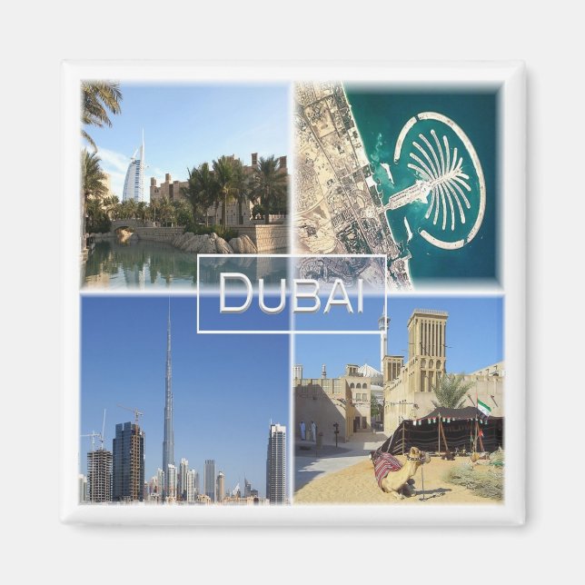 zAE005 DUBAI, Förenade Arabemiraten, Fridge Magnet (Framsidan)