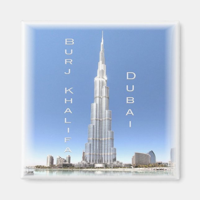 zAE008 DUBAI BURJ KHALIFA, UAE, Asien, Fridge Magnet (Framsidan)