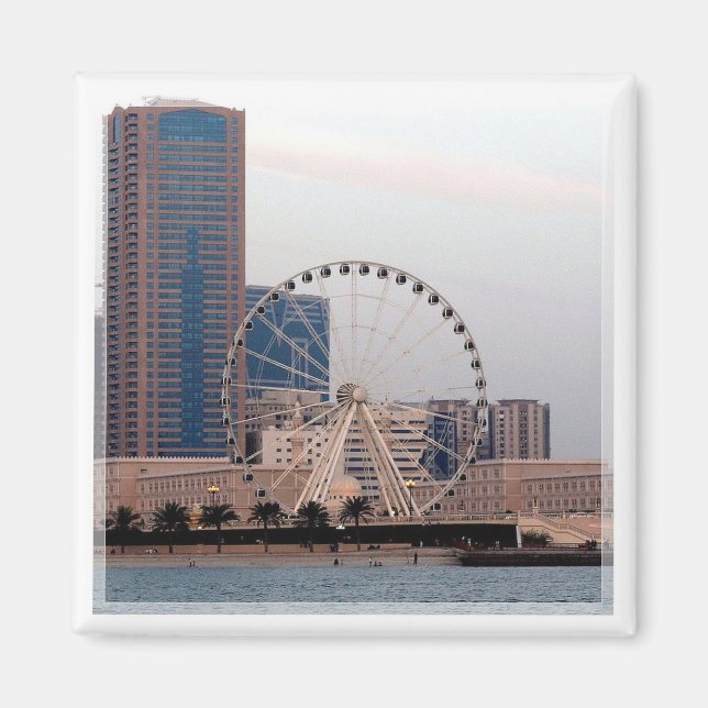 zAE011 SHARJAH, ÖGA, UAE, Fridge Magnet (Framsidan)