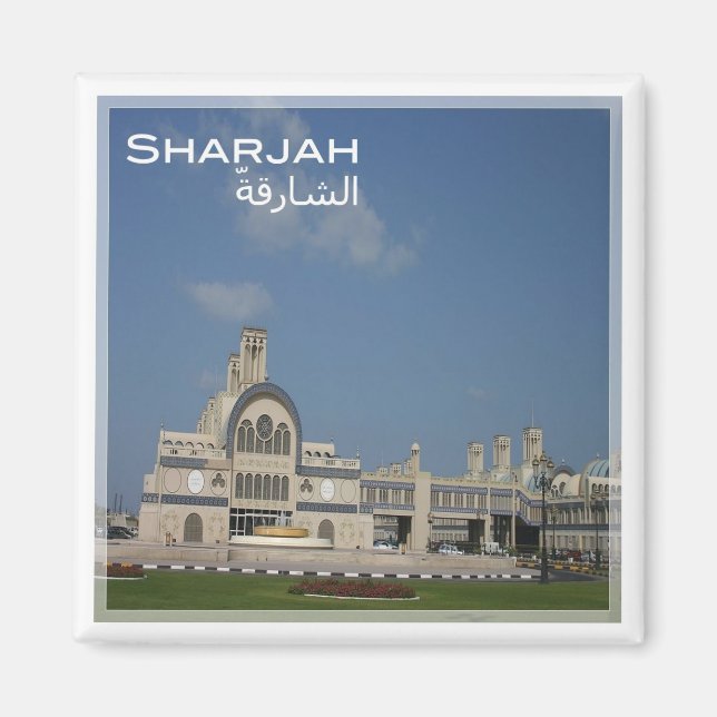 zAE014 SHARJAH, SOUQ AL MARKZI, UAE, Asien, Fridge Magnet (Framsidan)