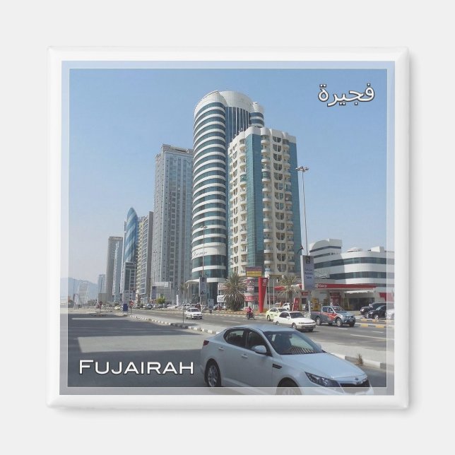 zAE030 FUJAIRAH byggnad, UAE, Mellan östern, Magnet (Framsidan)