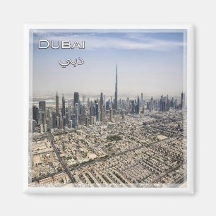 zAE040 DUBAI skyline, UAE, Asien, Fridge Magnet