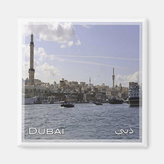 zAE047 DUBAI bäck, UAE, Mellan östern, Fridge Magnet (Framsidan)