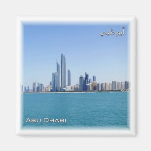zAE053 ABU DHABI skyline, UAE, Mellan östern, Frid Magnet