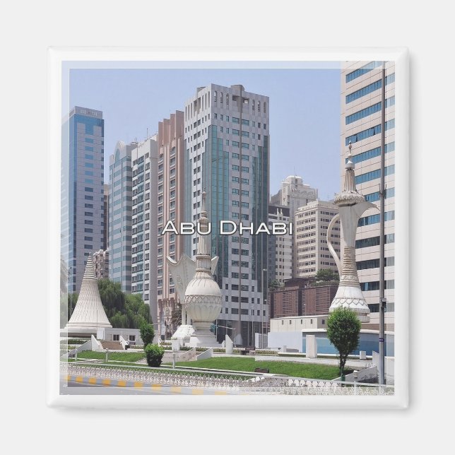 zAE055 ABU DHABI City Center, UAE, Fridge Magnet (Framsidan)
