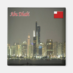 zAE063 ABU DHABI, panorama, UAE, Asien, Fridge Magnet