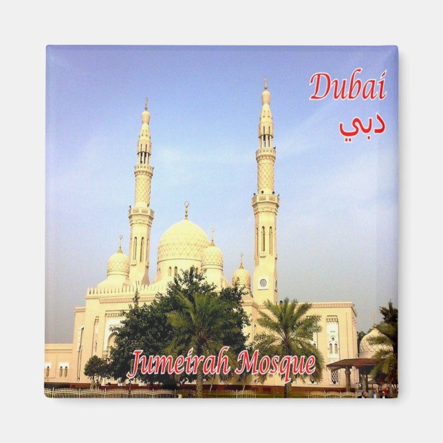 zAE069 DUBAI Jumeirah Mosque, UAE, Asien, Fridge Magnet (Framsidan)