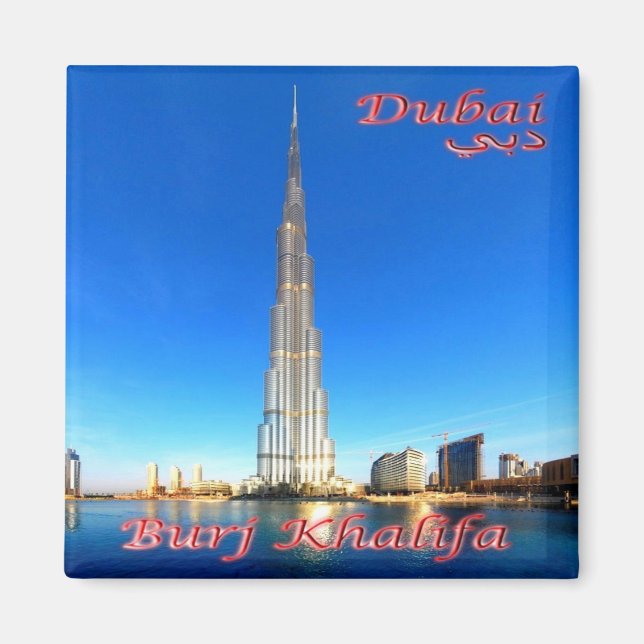 zAE073 DUBAI Burj Khalif, UAE, Asien, Fridge Magnet (Framsidan)