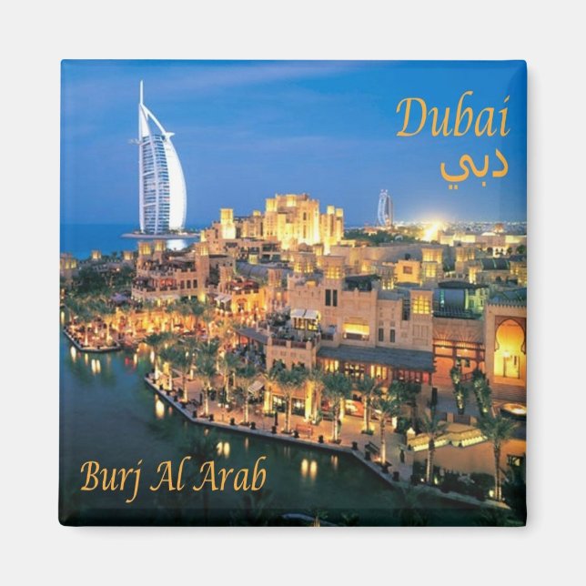 zAE074 BURJ AL ARAB Dubai, Fridge Magnet (Framsidan)