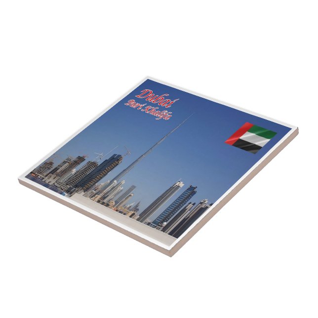 zAE075 BURI KHALIFA Dubai UAE Mellan östern Kakelplatta (Sidan)