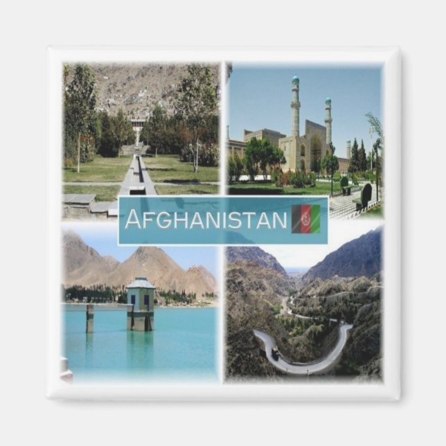 zAF006 MOSQUE IN HERAT, Sjö Qargha, Afghanistan Magnet (Framsidan)