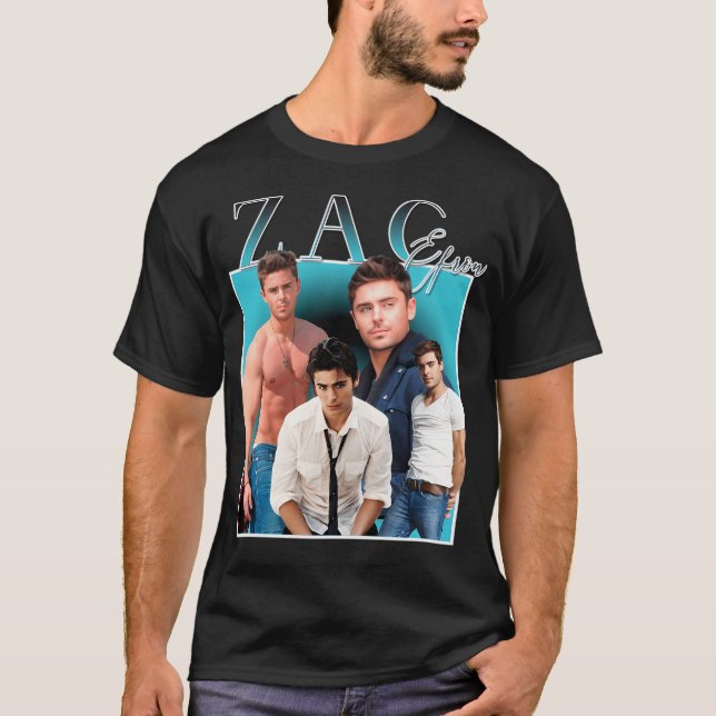 Zaf Efron Bolton Actor T Shirt (Framsida)