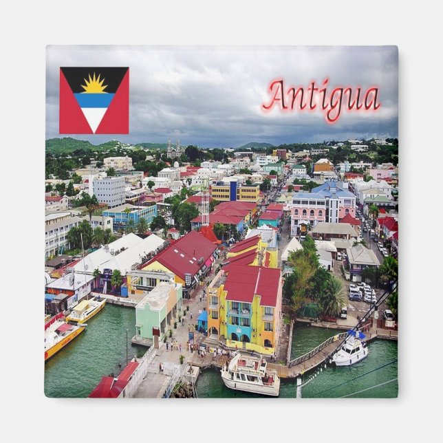 zAG009 ANTIGUA, Antigua och Barbuda, Fridge Magnet (Framsidan)