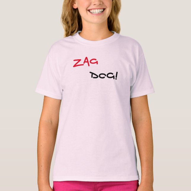 Zag Hund Brand Rosa T-Shirt (Framsida)