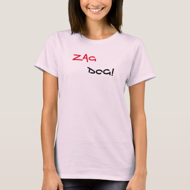 Zag Hund Brand Rosa T-Shirt (Framsida)