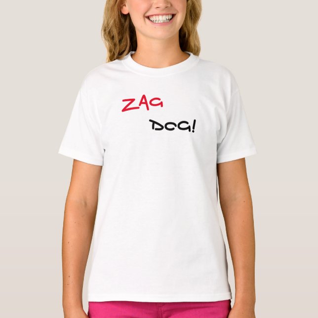 Zag Hund Brand White T-Shirt (Framsida)