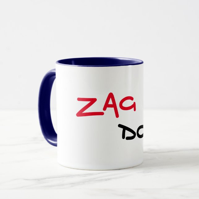 Zag Hund marintrim Kaffe Mugg (Framsida vänster)