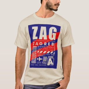 ZAG Zagrebs flygplats T Shirt