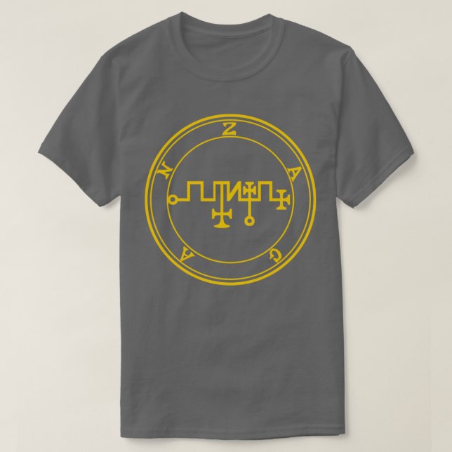 Zagan Sigil Turns Metall in i Mynt Gult T Shirt (Design framsida)