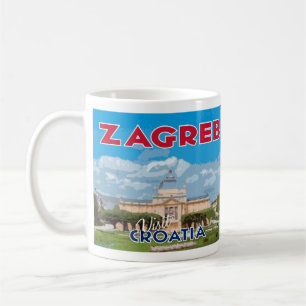 Zagreb, besök Kroatien i Kärlek-kaffe Mugg