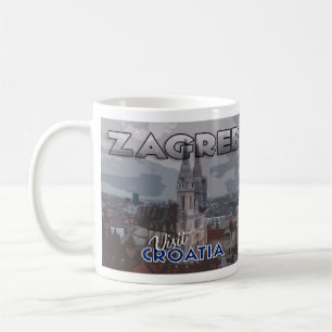 Zagreb, besök Kroatien i Kärlek Kaffemugg