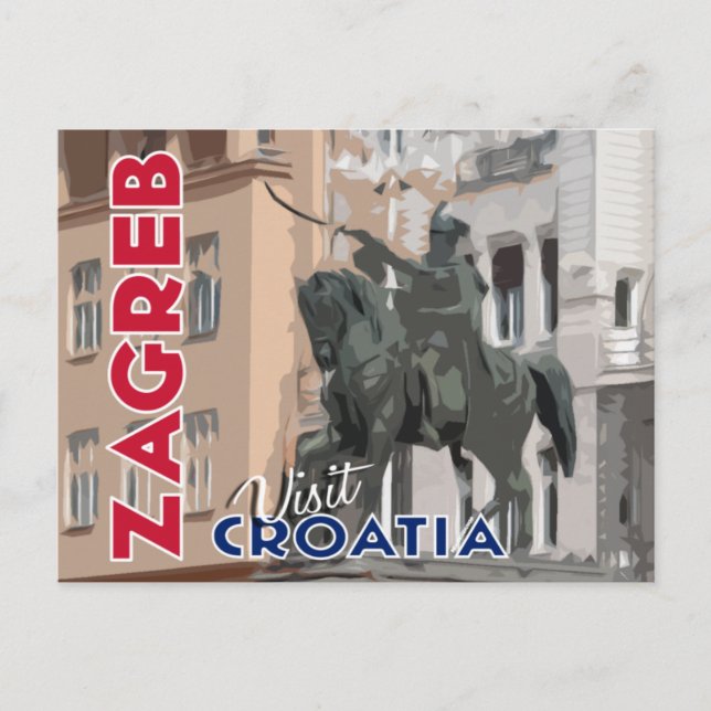 Zagreb, besök Kroatien Vykort (Framsida)