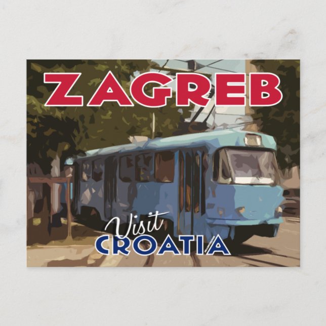 Zagreb, besök Kroatien Vykort (Framsida)